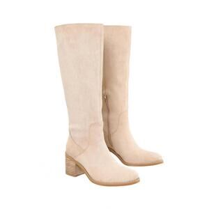 NEW MIIM women's juno block heel tall boot in beige